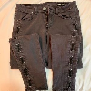 Blank NYC lace up black jeans